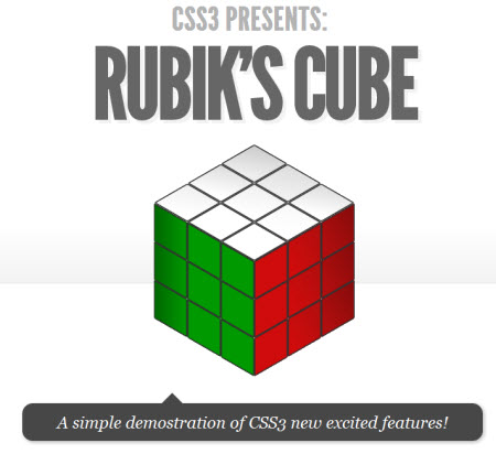 Rubik in CSS3 Design Contest Results